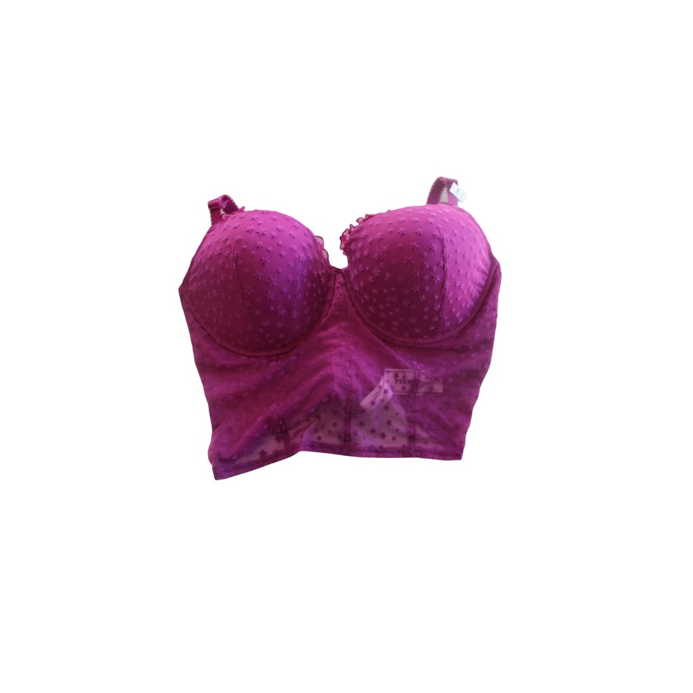 PINK Wink Unlined Balconette Corset Top. L-DD